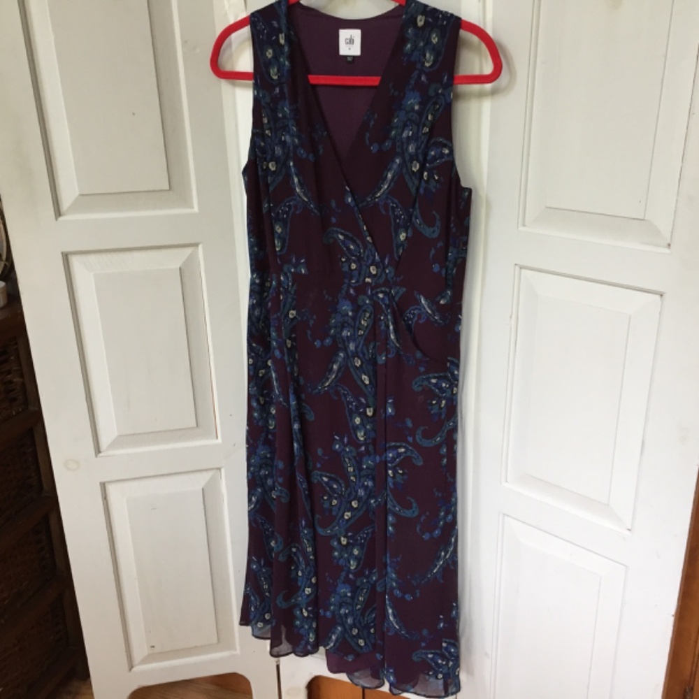 CAbi Purple and Blue Midi Dress - Picture 9 of 16